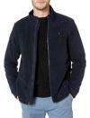 Tommy Hilfiger Chaqueta de forro polar clásica con cremallera frontal para hombre, Azul marino, Grande