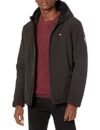 Tommy Hilfiger Chaqueta de rendimiento con forro sherpa de carcasa suave para hombre, Nuevo Negro, Mediana