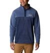 Columbia Chaqueta Steens Mountain Half Snap de vellón para hombre, azul marino universitario/montaña oscura, talla M, Azul Marino/Montaña Oscura