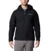 Columbia Chaqueta impermeable Softshell con capucha Ascender II para hombre, Negro, XL