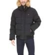 Tommy Hilfiger Chaqueta Bomber de Esnórquel Acolchada de Tela Ártica para Hombre (Estándar y Tallas Grandes), Negro, Grande