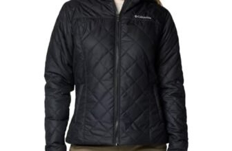 Columbia Copper Crest II – Chaqueta con capucha para mujer, Negro, Mediana