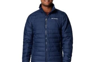 Columbia Chaqueta Powder Lite II para hombre, Azul marino colegial, Grande