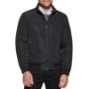 Tommy Hilfiger Chaqueta bomber de memoria sintética de rendimiento para hombre, Negro relleno, Grande