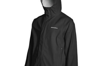 Grundens Neptune – Chaqueta de pesca comercial para hombre, impermeable, ajustable, negro, talla XL