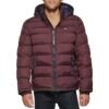 Tommy Hilfiger Chaqueta acolchada con capucha para hombre (Estándar y Big & Tall), port, Mediana