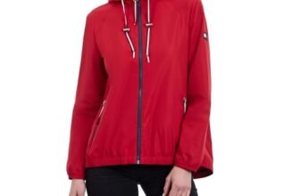 Tommy Hilfiger Chaqueta cortavientos icónica con capucha para mujer
