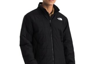 The North Face Chaqueta aislante Junction para hombre, abrigo de invierno repelente al agua, bolsillos seguros con cremallera, TNF negro, talla L
