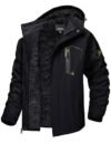 TACVASEN Chaquetas de esquí de invierno para hombre con forro polar resistente al agua, abrigos térmicos acolchados, chaqueta para snowboard, parka, impermeable con capucha, Mediana
