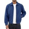 London Fog Chaqueta de golf con cierre frontal para hombre Auburn (tallas regular y grande), Pacific Blue, Grande