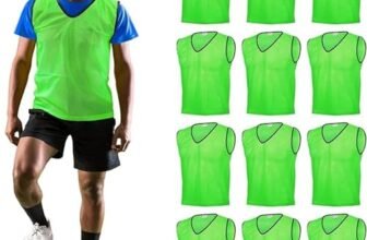 GSi Pinnies deportivos – Paquete de 12 – Tamaño libre para jóvenes y adultos – 5 opciones de color – Fútbol, chaleco de práctica de baloncesto (verde)