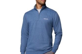 Chaqueta Columbia Hart Mountain II para hombre, con media cremallera, color azul marino, talla L