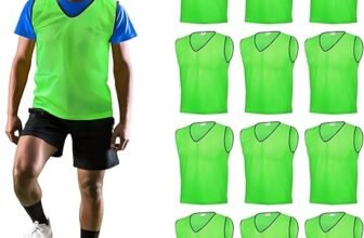 GSi Pinnies deportivos – Paquete de 12 – Tamaño libre para jóvenes y adultos – 5 opciones de color – Fútbol, chaleco de práctica de baloncesto (verde)