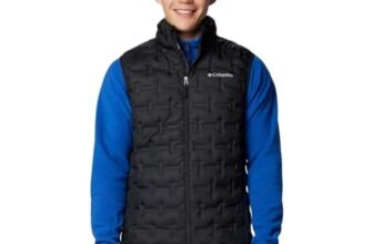 Columbia – Chaleco de plumón Delta Ridge II para hombre, Negro, Grande