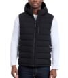 Calvin Klein Chaleco ligero y plegable con capucha para hombre, Ébano, Mediana