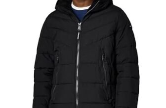 Calvin Klein Chaqueta Acolchada Corta Pesada para Hombres, Mediana