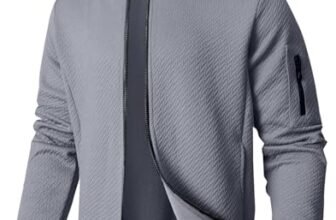 SAVKOOV – Chaqueta ligera de ajuste suelto para hombre, estilo bomber casual elegante, Gris, Grande