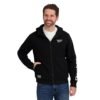 Reebok Sudadera con capucha para hombre, con cremallera, con logotipo, negro, talla S