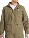 Reebok Chaqueta tejida RI Utility para hombre, ajuste estándar, tela de nailon ligera, verde militar, talla L