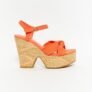 Sandalias Sfera Mujer Tejido Naranja