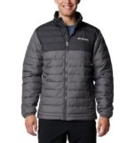 Columbia – Chaqueta Powder Lite II para hombre, Gris de la ciudad/tiburón, Grande