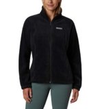 Columbia Benton Springs – Chaqueta con cremallera completa para mujer, Negro, M petite