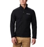 Columbia Chaqueta impermeable Ascender Softshell con cremallera completa para hombre, color negro, talla L, Negro -, Grande