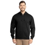 Fruit of the Loom – Sudaderas con capucha de forro polar Eversoft, con cierre completo y cremallera, absorben la humedad y son transpirables, tallas S-4X, Cremallera completa negra., XL