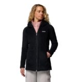 Columbia – Sudadera con capucha larga Benton Springs II para mujer, color negro, talla L
