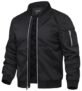 TACVASEN Chaquetas bomber para hombre, chaqueta acolchada térmica, resistente al agua, abrigos de invierno cálidos, Negro, Pequeña