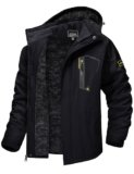 TACVASEN Chaquetas de esquí de invierno para hombre con forro polar resistente al agua, abrigos térmicos acolchados, chaqueta para snowboard, parka, impermeable con capucha, Mediana