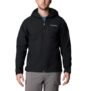 Columbia Chaqueta impermeable Softshell con capucha Ascender II para hombre, Negro, XL