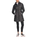 Calvin Klein Chaqueta larga acolchada Chevron para mujer, Mediana
