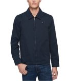 Tommy Hilfiger Chaqueta de golf de microsarga ligera con cremallera para hombre (tallas estándar y grandes y altas), Azul marino, Mediana