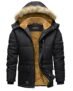 TACVASEN – Chaqueta de invierno para hombre con capucha, impermeable al agua, a prueba de viento, gruesa, parka, abrigo de invierno, Negro, Grande