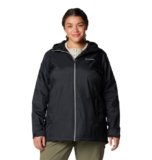 Columbia Switchback II – Chaqueta larga con forro para mujer, Negro, Grande