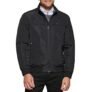 Tommy Hilfiger Chaqueta bomber de memoria sintética de rendimiento para hombre, Negro relleno, Grande