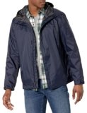 Tommy Hilfiger Chaqueta impermeable con capucha, transpirable, ligera, para hombre, Azul marino, Mediana