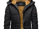 TACVASEN – Chaqueta de invierno para hombre con capucha, impermeable al agua, a prueba de viento, abrigo grueso tipo parka, Negro, Mediana