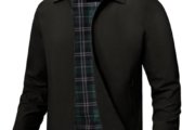 TBMPOY Chaquetas ligeras para hombre, cortavientos ligeros con cremallera completa, chaqueta de trabajo casual, chaqueta de golf, chaqueta de negocios para el otoño, con bolsillos, Negro, Grande
