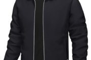 TACVASEN Chaqueta cortavientos ligera para hombre con cremallera completa y cuello plegable, abrigo casual ligero con bolsillos con cremallera, Negro, Grande