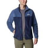 Columbia Steens Mountain 2.0 – Chaqueta de forro polar con cremallera completa para hombre, Montaña Oscura/Collegiate azul marino, Mediana