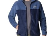 Columbia Steens Mountain 2.0 – Chaqueta de forro polar con cremallera completa para hombre, Montaña Oscura/Collegiate azul marino, Mediana