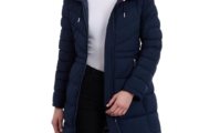 Tommy Hilfiger Chaqueta ligera con cremallera 3/4 para mujer, color azul marino, talla M