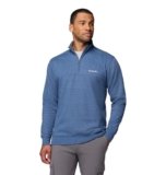 Chaqueta Columbia Hart Mountain II para hombre, con media cremallera, color azul marino, talla L