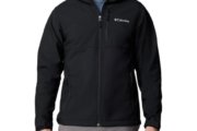Columbia Chaqueta impermeable Softshell con capucha Ascender II para hombre, Negro, XL