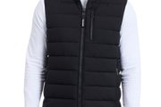 Calvin Klein Chaleco ligero y plegable con capucha para hombre, Ébano, Mediana