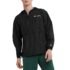 Reebok Sudadera con capucha para hombre, con cremallera, con logotipo, negro, talla S