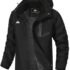 Outdoor Ventures Chaqueta de Softshell para Mujer con Capucha Removible, Cortavientos Aislado Impermeable con Forro de Fleece Cálido, Vino
