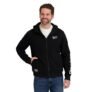 Reebok Sudadera con capucha para hombre, con cremallera, con logotipo, negro, talla S